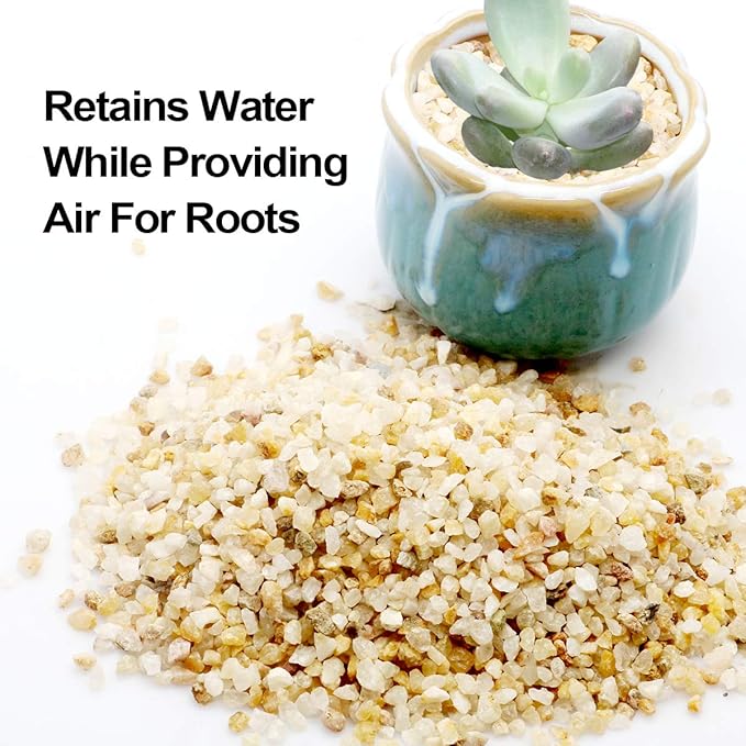 TOYPOPOR Coarse Silica Sand 2.2lb for Bonsai Cacti Succulent and Carnivorous Plant Mix