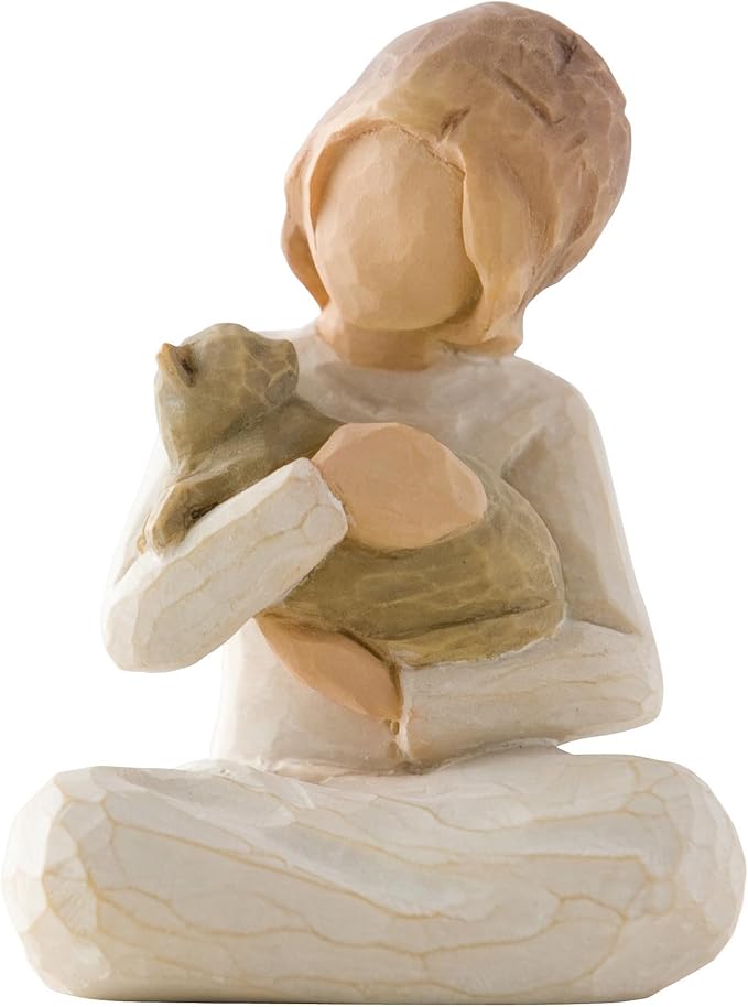 Willow Tree Kindness (Girl), Above All, Kindness, Expresses Relationship with A Much-Loved Pet, A Gift to Celebrate an Adoption, for Animal Lovers and Cat Owners, Sculpted Hand-Painted Figure