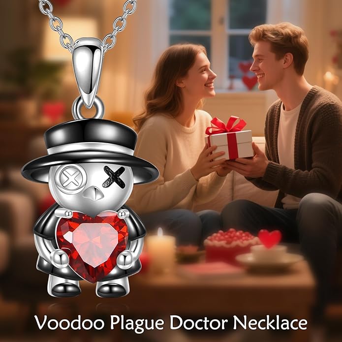 YFN Gothic Necklace Sterling Silver Wiccan Witch Pendant Goth Jewelry Witchy Gifts for Women Men