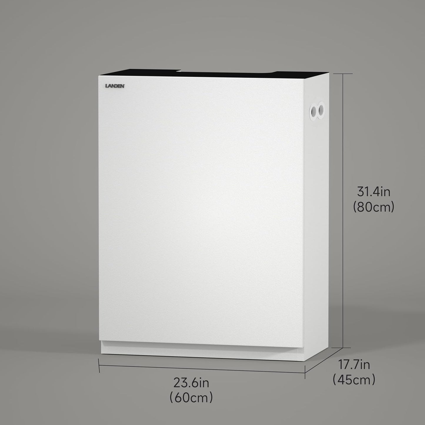 LANDEN Aquarium Wooden Stand and Cabinet for up to 30 Gal Tank, Fish Reptile Sea Salt WaterTank Stand, Nano Foam Leveling Mat Included, W23.6xD17.7xH31.5 in, Wooden Matte White Painted(Stand Only)