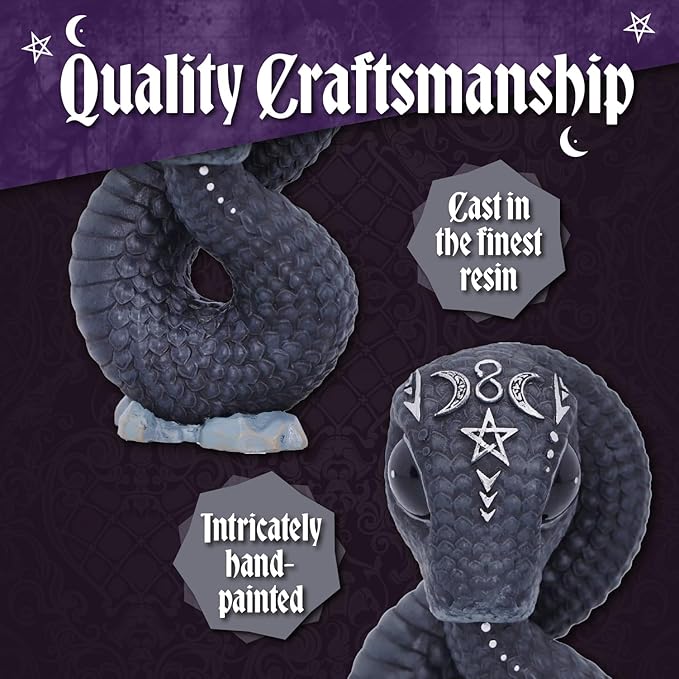 Nemesis Now Cult Cuties Adorable Occult Figurines, Bewitching Evil Spirit Creatures, Hand-Painted, Resin - Ouroboros