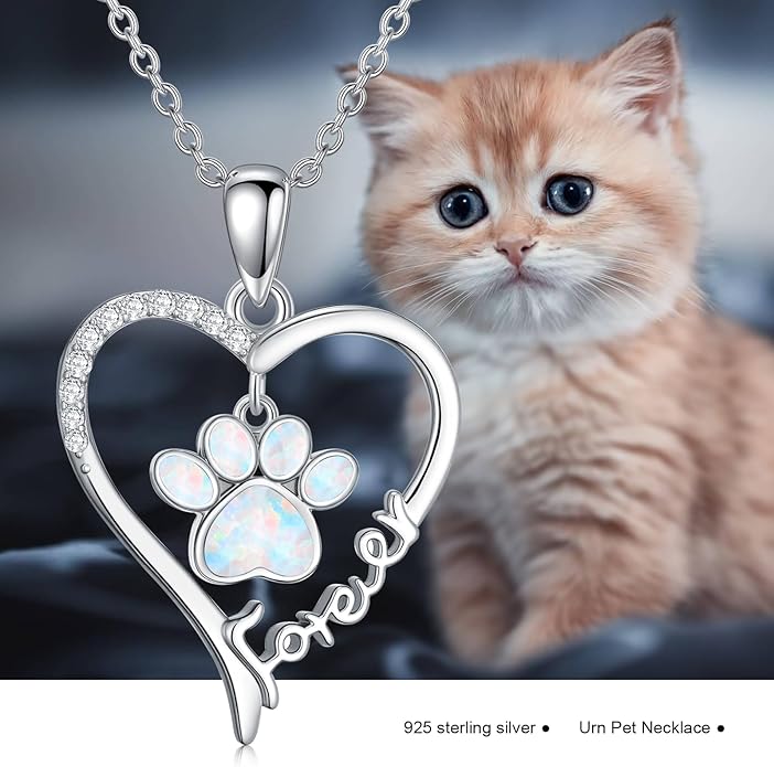 Urn necklace for Ashes 925 Sterling Silver Opal/Turquoise/Moonstone/Moss agate Pendant Cremation Memory Jewelry Keepsake Gifts for Women