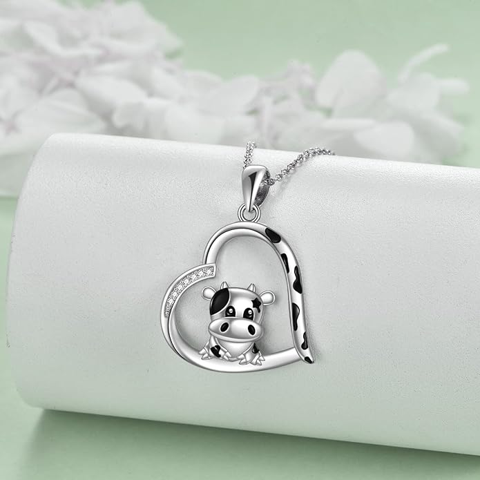 WINNICACA Sterling Silver Cat/Ladybugs/Cow/Cardinal/Hummingbird/Dragonfly Necklace for Women Exquisite Jewelry Gifts for Birthday, Christmas Gifts for Mother and Daughter