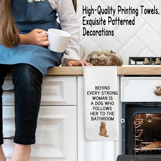 Poodle Dog Gifts Kitchen Bathroom Decor Towels 16″×24″,Dog Lovers Gifts for Girls Mom Women, Funny Poodle Bathroom Kitchen Dish Hand Towels,Poodle Gifts for The Owners