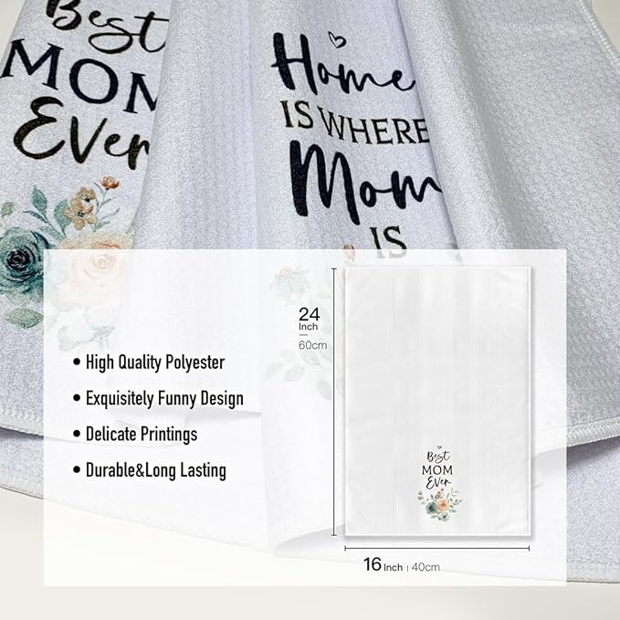 Funny Joked Towel Dish Cloths,Kitchen Towels Gifts for Mom from Daughter,16 * 24,Microfiber Hand Bar Dishcloth,Hilarious Absorbent Tea Rags, Mama Birthday, Happy Mothers Day DéCor