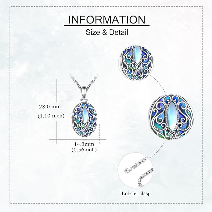 ONEFINITY Tree of Life Locket Necklace Sterling Silver Locket Necklace That Holds Pictures Tree of Life Locket Pendant for Women Wife Girlfriend