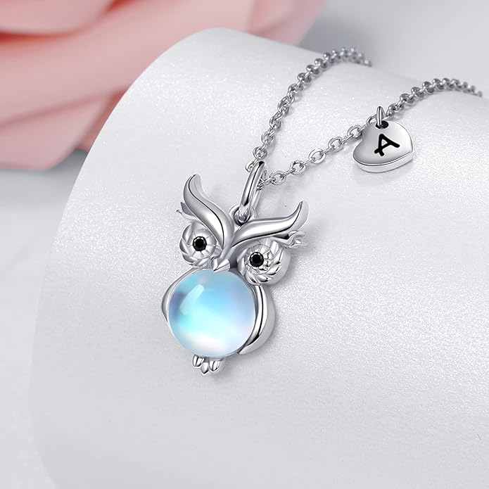 Dreamboat Moonstone Animal Pendant Necklace for Women 925 Sterling Silver Cute Animals Jewelry Gifts