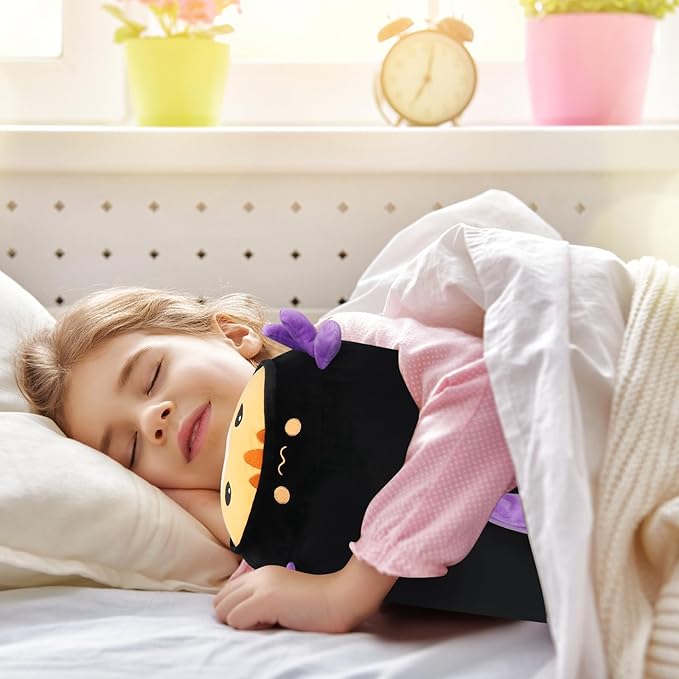 24'' Cute Black Axolotl Cat Plush Toy, Kawaii Plushies Big Axolotl Stuffed Animal, Soft Squishy Axolotl Kitten Plushies Gift for Kids Boys Girls, Birthday