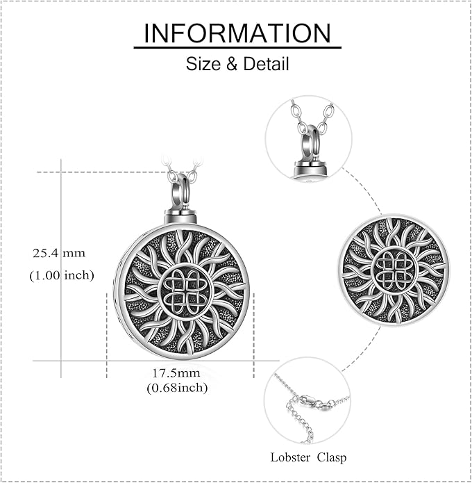 URONE Urn Necklaces for Ashes 925 Sterling Silver Abalone Shell Tree of Life Cremation Jewelry for Ashes Memory Jewelry for Women Men