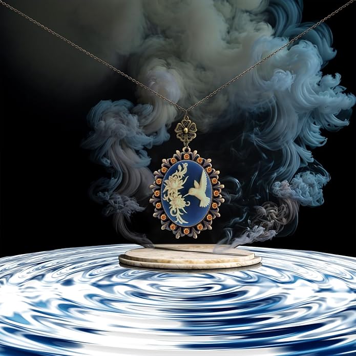 Yspace Lucky Clover Cameo Necklace Best Friend Heart Charms Jewelry 2 Chain Deluxe Gift