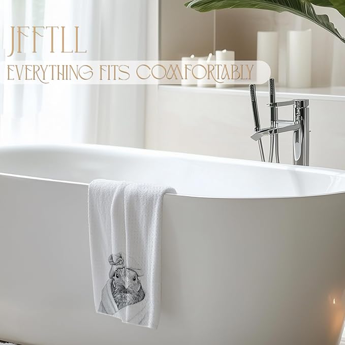 Funny Bathrobe Chicken Bathroom Hand Towels, Chicken Lady Mom Lover Gifts for Women, Farm Animal Rooster Hand Towels for for Bathroom Washroom Restroom Decor, 16x24 Inch