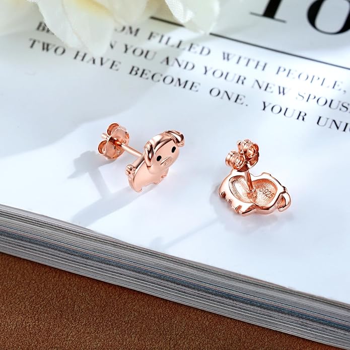 Sterling Silver Animal Stud Earrings: S925 Hypoallergenic Cute Koala Bear Cat Llama Bunny Cow Earrings for Women Koala Animal Stud Earrings Jewelry Gifts