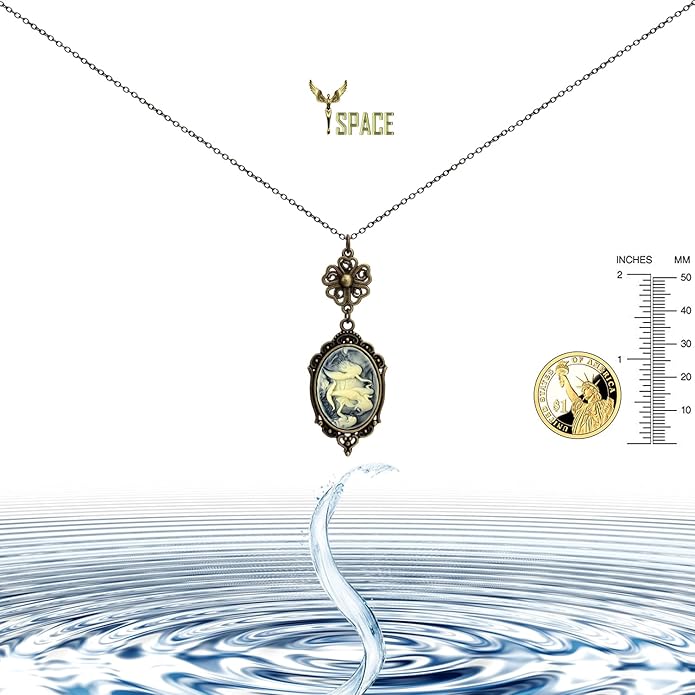 Yspace Lucky Clover Cameo Necklace Best Friend Heart Charms Jewelry 2 Chain Deluxe Gift