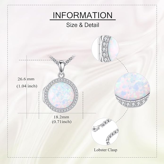 ONEFINITY Tree of Life Locket Necklace Sterling Silver Locket Necklace That Holds Pictures Tree of Life Locket Pendant for Women Wife Girlfriend