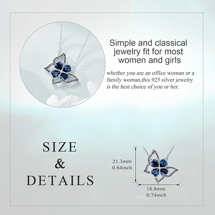 YAFEINI Animal Necklace Sterling Silver Moonstone/Turquoise/Abalone Shellfish Pendant Animal Necklace Cute Animal Jewelry Birthday Gifts Woman