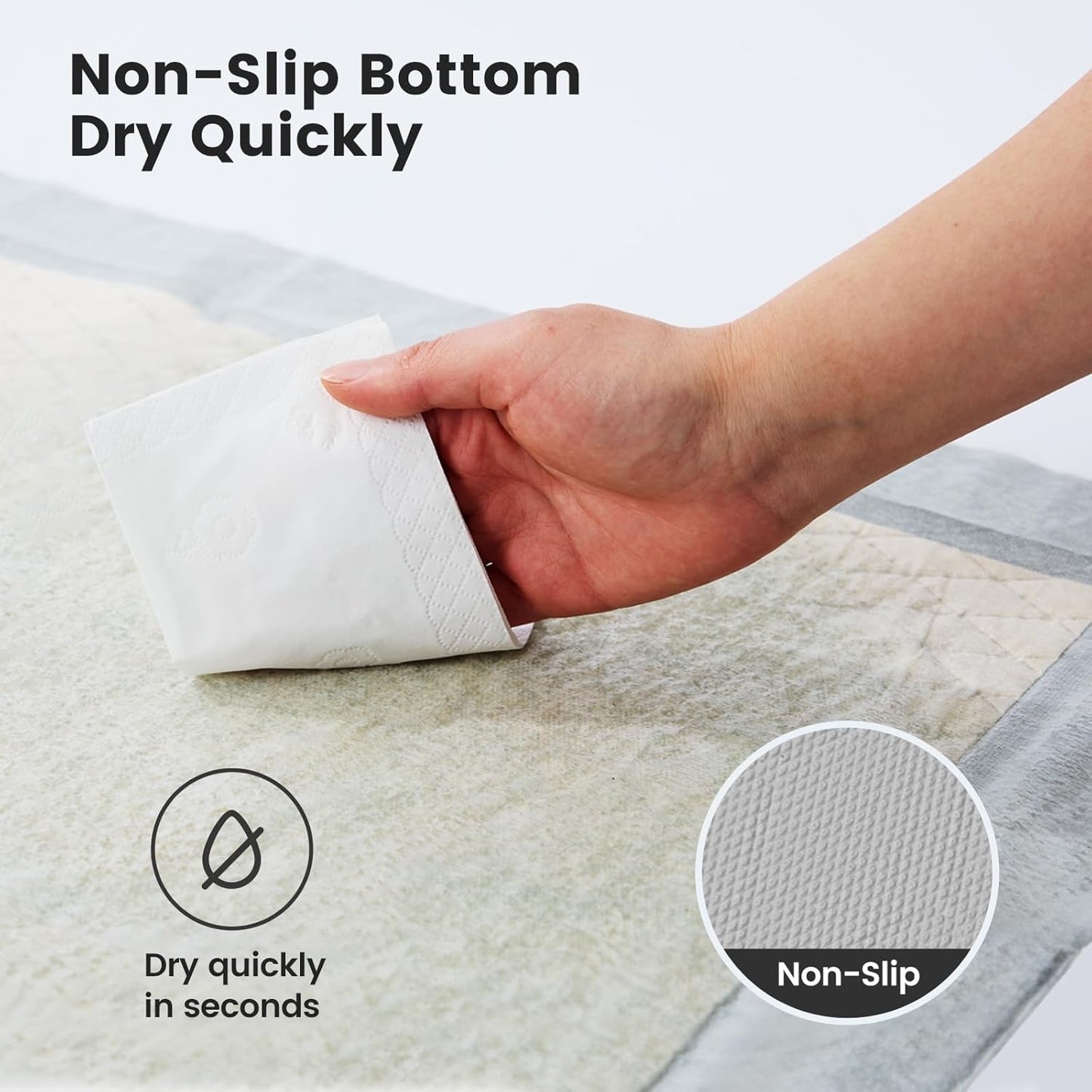 Gardner Pet 5XL Dog Pee Pads Extra Large, 37"x54" Super Absorbent & Leak-Proof Large Puppy Pads, Nop-Slip Bottom Disposable Pee Pads for Dogs Cats Crate, 50 Count Grey