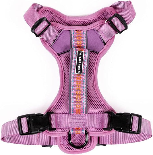 Wilderdog Lightweight Dog Harness with Reflective Straps - Medium - Lilac