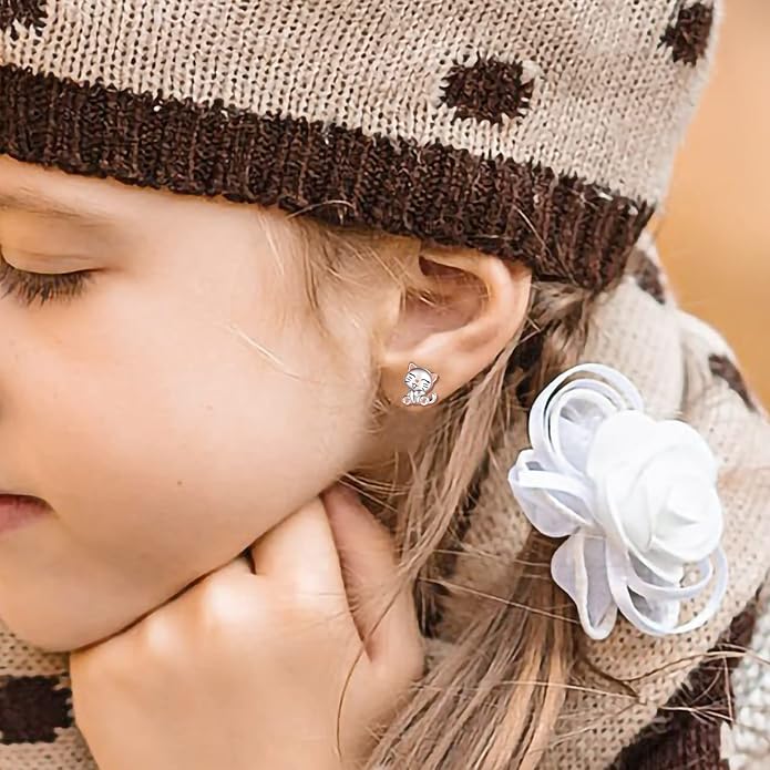 Sterling Silver Animal Stud Earrings: S925 Hypoallergenic Cute Koala Bear Cat Llama Bunny Cow Earrings for Women Koala Animal Stud Earrings Jewelry Gifts