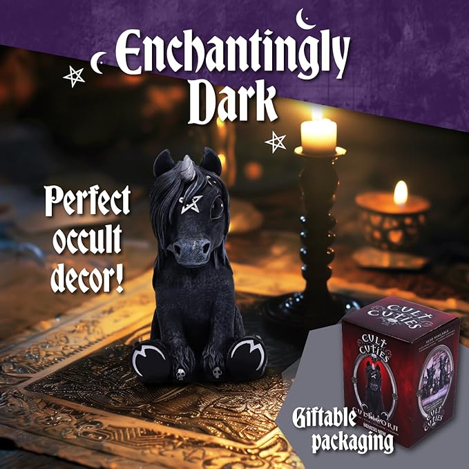 Nemesis Now Cult Cuties Adorable Occult Figurines, Bewitching Evil Spirit Creatures, Hand-Painted, Resin - Culticorn