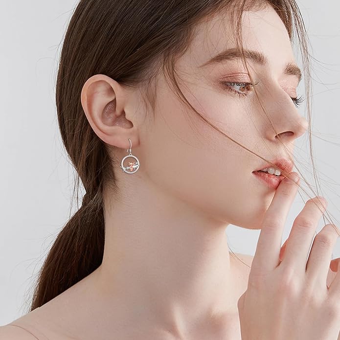 YFN Cat Earrings for Women Sterling Silver Shark Dangle Earrings Cat Jewelry Gifts for Women Cat Lover Shark Jewelry for Shark Lover