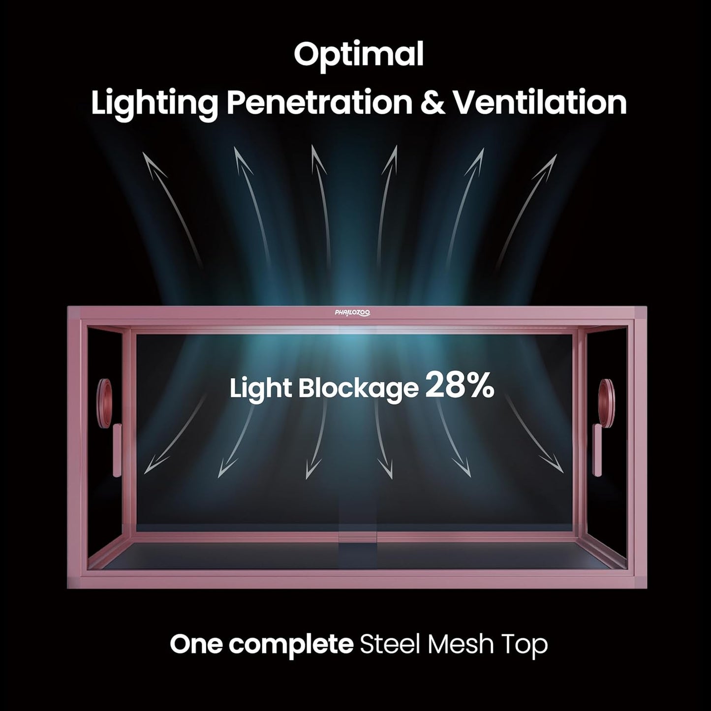 50 Gallon Bearded Dragon Tank, Reptile Enclosure for Easy Maintenance, Front Opening Reptile Tank with Top Screen Ventilation & Glass Sliding Door 36''x18''x18''