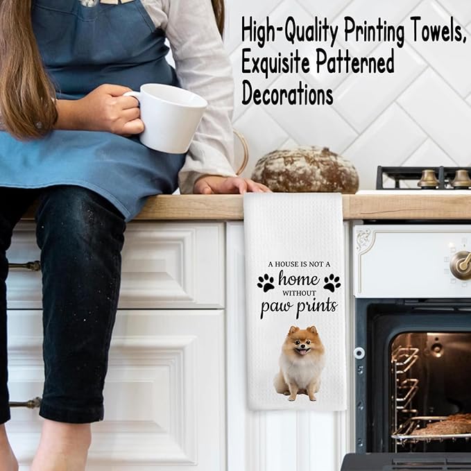 Pomeranian Dog Gifts Kitchen Bathroom Decor Towels 16″×24″, Dog Lovers Gifts for Girls Mom Women,Pomeranian Gifts for The Owners