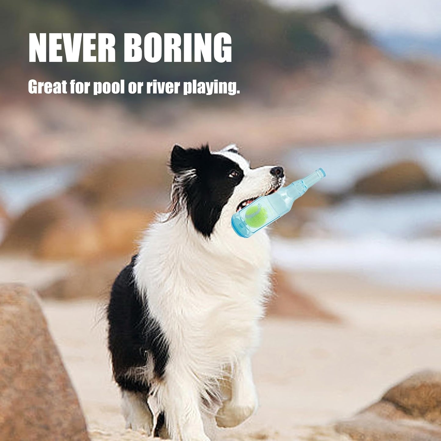 Floating Dog Chew Toy, Squeaky Indestructible Rubber Fetch Toy for Small Medium Large Dogs - Pool & Lake Water Toys Red S