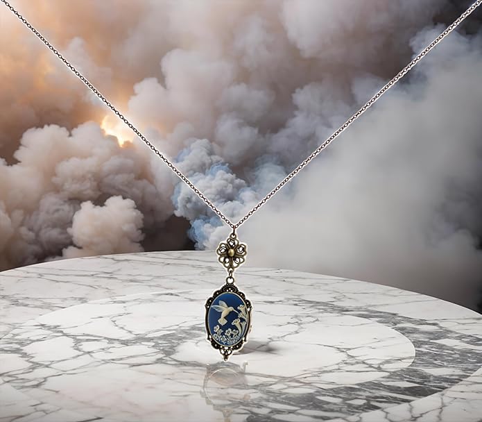 Yspace Lucky Clover Cameo Necklace Best Friend Heart Charms Jewelry 2 Chain Deluxe Gift