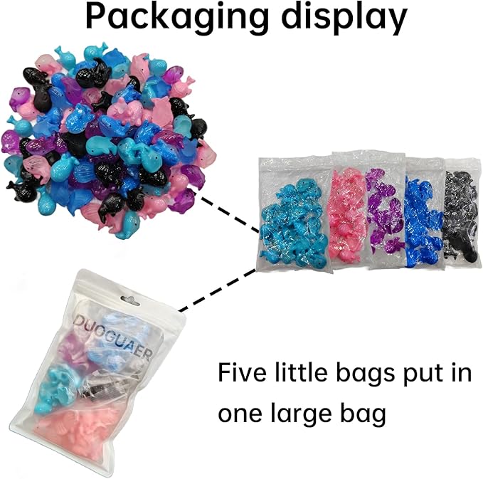 Mini Whale Sharks 100 Pack Tiny Sea Resin Animals Figurines Ocean Creatures Tiny Shark Figurines for Aquarium (Mini Sharks and Whales)