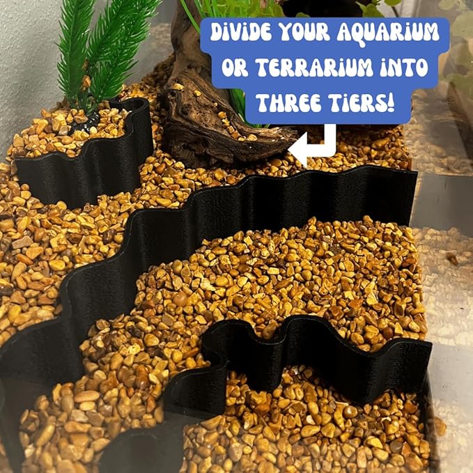 REEFSHAPE Aquarium or Terrarium Substrate Cliffs Combo Pack | Separate Substrate Layers in Aquariums or Terrariums to Create Cliffs & Depth | Made in USA (Cliff Combo, Black)