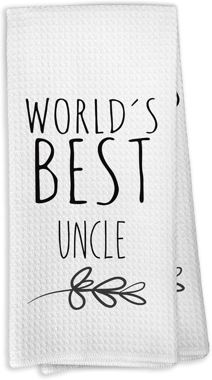 World's Best Uncle Kitchen Towels, Best Uncle Gifts for Uncle, Uncle from Kids Children, Uncle Father's Day Birthday Thanksgiving Gifts Tea Towels Kitchen Hand Towels 16x24 Inch