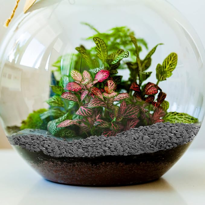 Mr. Fireglass Natural Decorative Gray Bean Pebbles 1/5" Crushed Gravel Stone for Decorating Garden, Succulent Plants and Walkway (2-lb Bag)