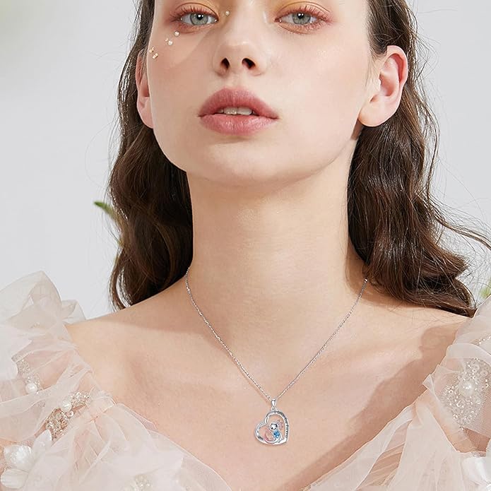 WINNICACA Sterling Silver Cat/Ladybugs/Cow/Cardinal/Hummingbird/Dragonfly Necklace for Women Exquisite Jewelry Gifts for Birthday, Christmas Gifts for Mother and Daughter