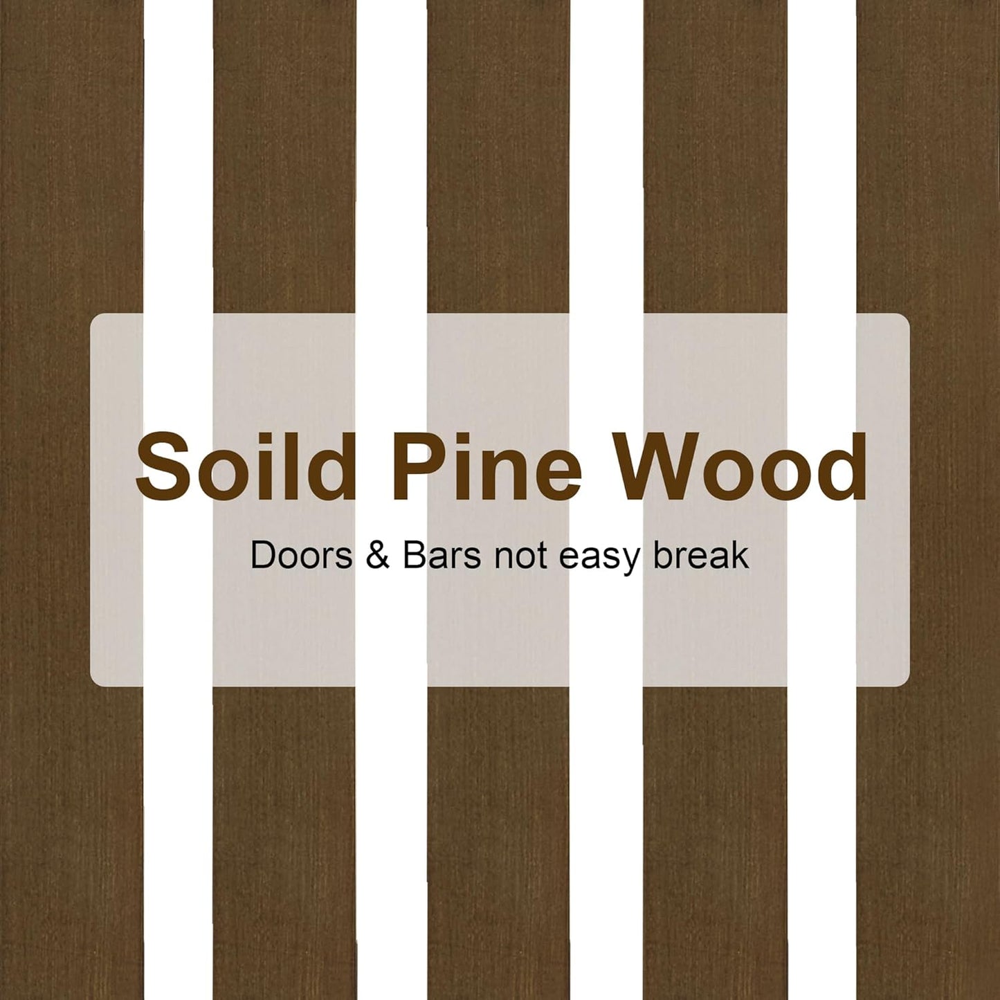 MCombo Wooden Dog House Furniture, Solid Wood Pet Kennel Indoor for Small/Medium Dogs, JD54 (Brwon, Medium)