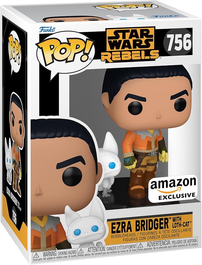 Funko Pop! & Buddy: Rebels - Ezra Bridger with Loth-Cat - Star Wars: Rebels - Amazon Exclusive - Collectable Vinyl Figure - Gift Idea - Official Merchandise - Toys for Kids & Adults - Sci-Fi Fans