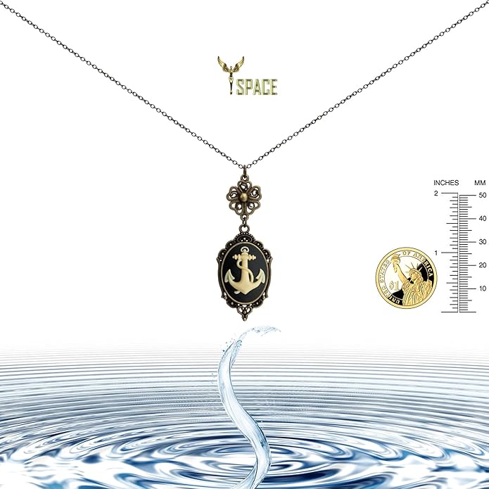 Yspace Lucky Clover Cameo Necklace Best Friend Heart Charms Jewelry 2 Chain Deluxe Gift