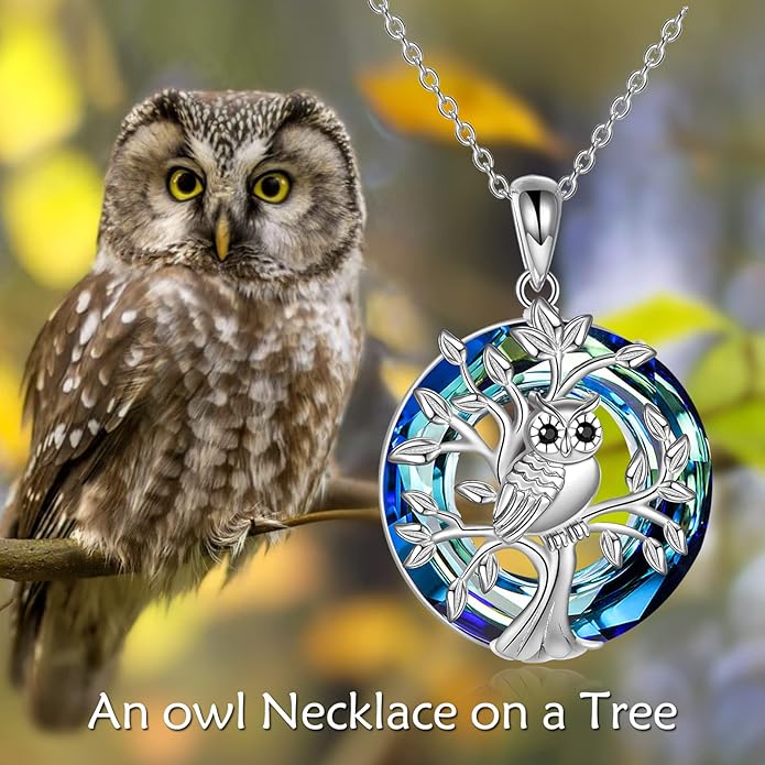 ONEFINITY Sterling Silver Always in My Heart Owl Urn Necklace for Ashes Owl Cremation Jewelry for Ashes of Loved Ones Keepsake Jewelry