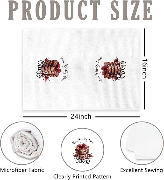 Funny Valentine Poems Kitchen Towels Set of 2, Heart Love Wedding Gift, Love Gifts Gifts for Her Girlfriend Wife Women Decoration Tea Towels Kitchen Hand Towels 16x24 Inch