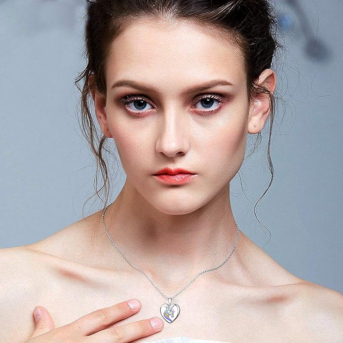 WINNICACA S925 Sterling Silver Heart Lockets Necklace That Holds Pictures Jewelry for Women Photo Pendant Necklace for Birthday Gifts