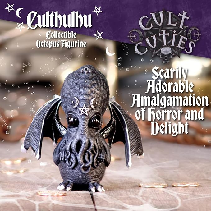 Nemesis Now Cult Cuties Adorable Occult Figurines, Bewitching Evil Spirit Creatures, Hand-Painted, Resin - Culthulhu