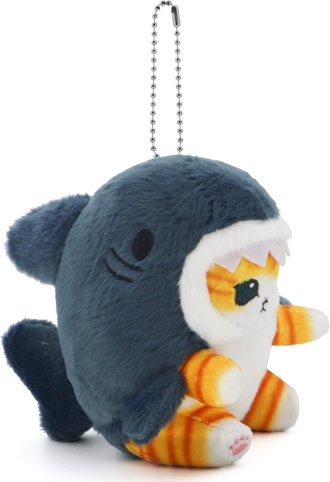 Kawaii Shark Cat Plush Toy Stuffed Animal Doll, Soft Pillow for Boys & Girls (Shark cat, 13cm/5.1in)