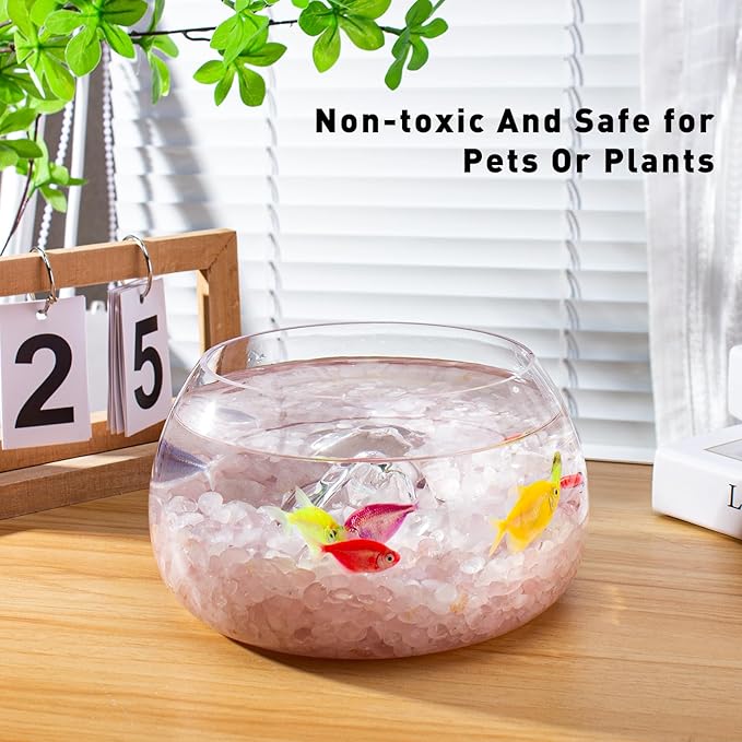 3 Lb Rosy Pink Stones Aquarium Gravel Rocks, Tumbled Chips Crushed Crystal Quartz Healing Stones for Garden|Vase Filler|Fish Turtle Tank Decorations