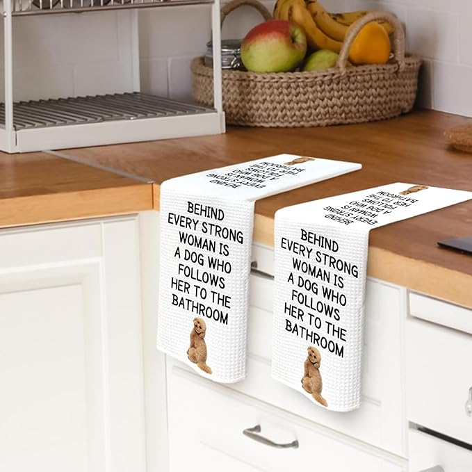 Poodle Dog Gifts Kitchen Bathroom Decor Towels 16″×24″,Dog Lovers Gifts for Girls Mom Women, Funny Poodle Bathroom Kitchen Dish Hand Towels,Poodle Gifts for The Owners