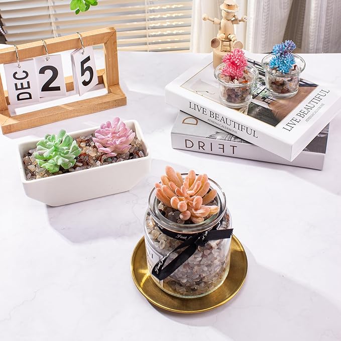 White Agate Crushed Stones Crystal Chips Bulk 3 Lb, Natural Tumbled Crushed Stones Decorative Pebbles Bulk for Vases Filler, Aquarium Gravel Rocks, Succulent Plants Decor