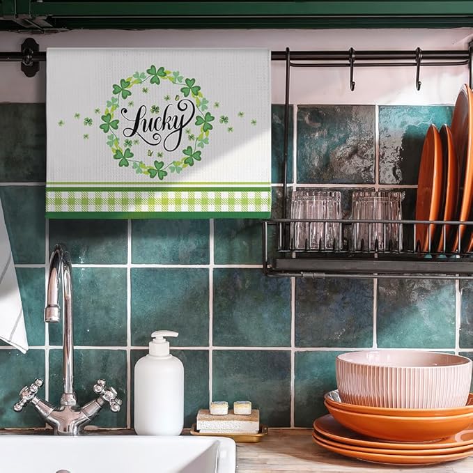 Green Towels,St Patricks Day Kitchen Towels,Green Kitchen Towels,St Patricks Day Hand Towels,Green Hand Towels,Green Dish Towels,St Patricks Day Dish Towels,Irish Gifts,St Patricks Day Decorations