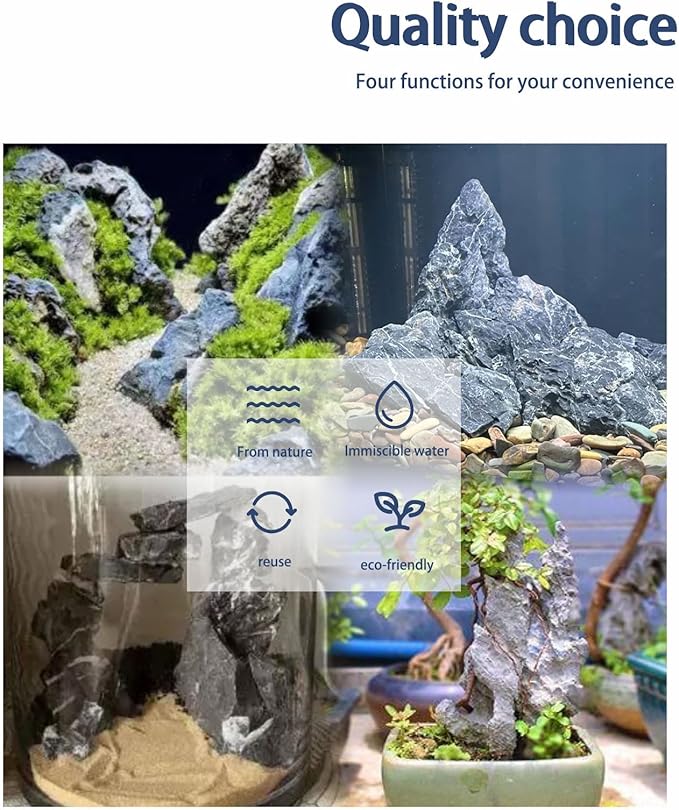 Dragon Stone Aquarium Rock Seiryu Stone for Aquariums, Fish Tanks, Bonsai, Terrariums, Wargaming Dioramas, Indoor or Outdoor Gardens-40Lb(2-10 Inch)