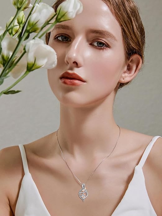 925 Sterling Sliver Yorkshire/Corgi/Labrador/Pug/Bulldog/Paw Print/Cross Necklace Cute Puppy Dog Necklace Jewelry Birthday Gifts for Women Girls Dog Lovers