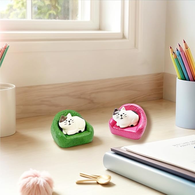 Miniature Cat Figurines Cute Mini Resin Cats Cute Desk Decor for Office