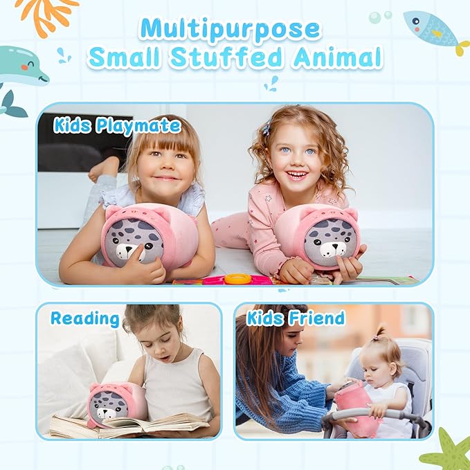 Piggy Seal Plush, Kawaii Pig Plushies Toy, Seal Plushie with Pig Outfit Costume, Anime Plushie Doll, Cute Stuff Toys Gift for Girls, Boys and Males (8 Inch)