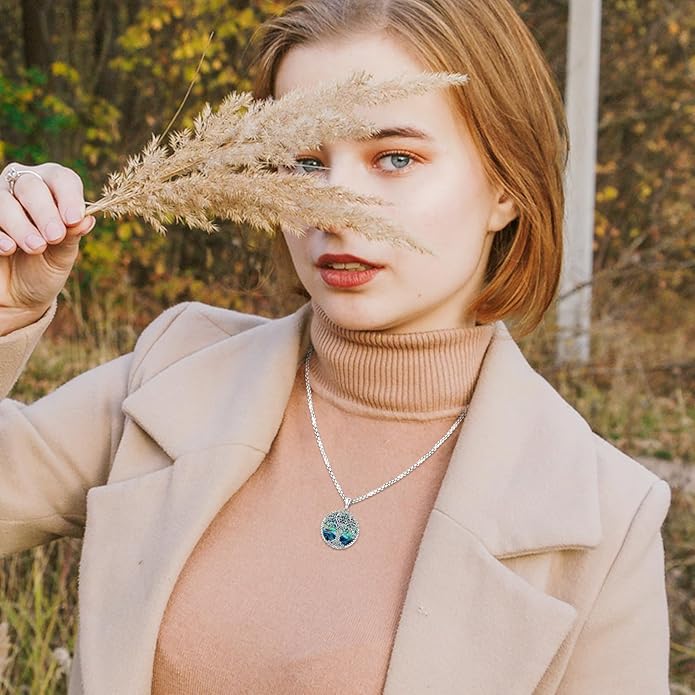 Picture Locket Necklace for Women Men Rose 14K Real Gold 925 Sterling Silver Jewelry Heart Locket Necklace that Holds Pictures Tree of Life Viking Wolf Celtic Knot St Christopher St Michael Pendant